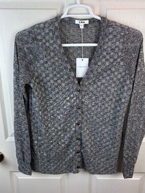 LNA Cardigan Sweater Gray